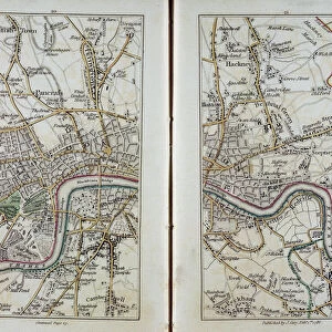 Map of East London, plates 20-21, from Carys Actual Survey of Middlesex