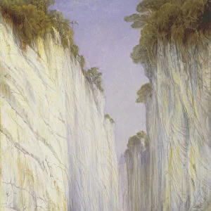 The Marble Rocks - Nerbudda Jubbolpore (oil on canvas)