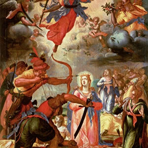 The Martyrdom of St. Ursula, early 17th century (panel)