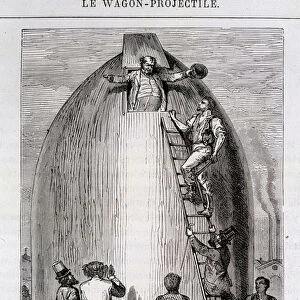 Maston had fattened - in De la terre a la lune by Jules Verne, 1872