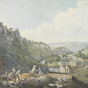 Matlock Baths, Derbyshire, c. 1789 (w / c, pen and brown ink, graphite and wash on laid