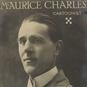 Maurice Charles, cartoonist (b / w photo)