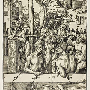 The Mens Bath, 1496-97 (woodcut in black on cream laid paper)