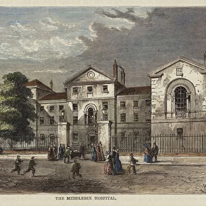 The Middlesex Hospital (coloured engraving)