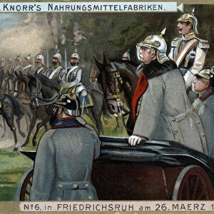 The military troops of the Prussian Armee passed before Chancellor Otto von Bismarck