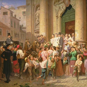 The Misalliance, 1866 (oil on canvas)