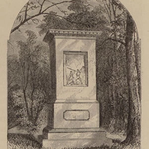 The Monument to Daniel Boone in the Cemetery at Frankfort, Kentucky (engraving)