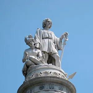 Monument in tribute to the navigator Christopher Columbus