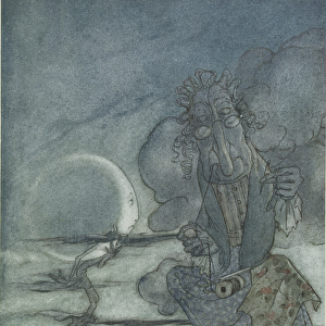 The Moon and her Mother, illustration from Aesops Fables
