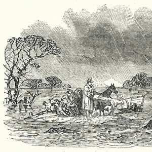 The Morayshire floods (engraving)