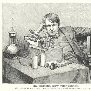 Mr Edisons New Phonograph (engraving)