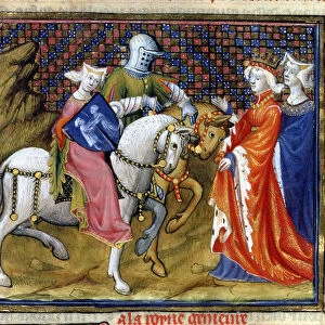 Ms Fr. 120 The Lady of the Lake Meeting Guinevere, from The Story of Lancelot