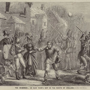 The Mummers, or New Years Day in the North of England (engraving)