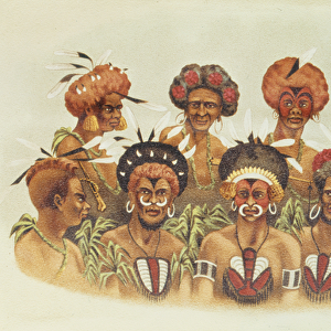 Natives of Humboldt Bay, from At Anchor by J. J. Wild (litho)