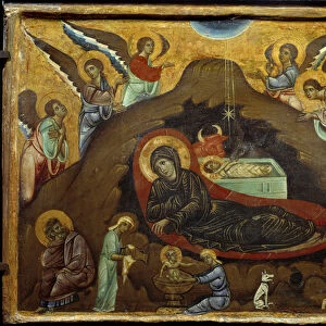 The nativity. Painting by Guido Da Siena (13th century). Tempera on wood. Dim: 3. 64 x 4