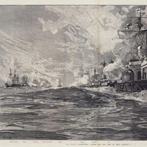 The Naval Manoeuvres, Action off the Isle of Man, 3 August (engraving)