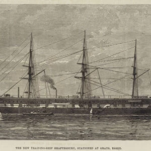 The New Training-Ship Shaftesbury, stationed at Grays, Essex (engraving)
