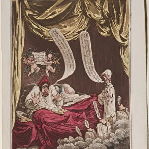 Nightly Visitors at St Anns Hill, 1798 (coloured engraving)
