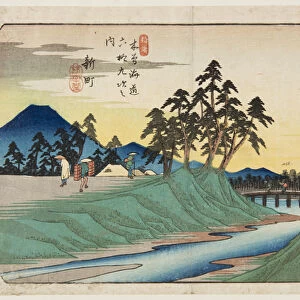 No. 12, Shinmachi (colour woodblock print)