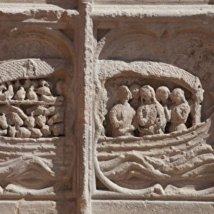 Noahs ark. Cycle of Adam and Eve, Auxerre Cathedral, 1260
