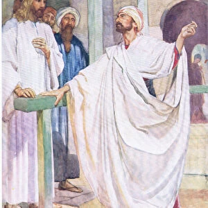 A nobleman seeks Jesus, from The Bible Picture Book published by Thomas Nelson, c