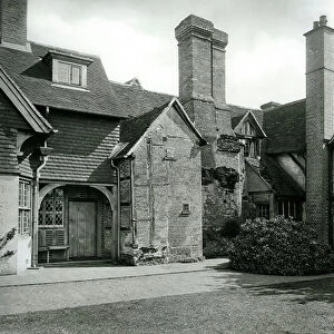 The north front, Great Tangley Manor, from The English Manor House (b/w photo)