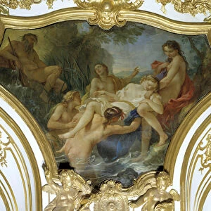 The Nymphs Withdrawing the Body of Psyche Ceiling Painting by Charles Joseph Natoire