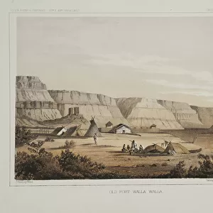 Old Fort Walla Walla, 1856 (lithograph)