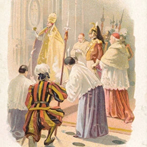 Opening of the holy door by the pope, Jubilee (chromolitho)