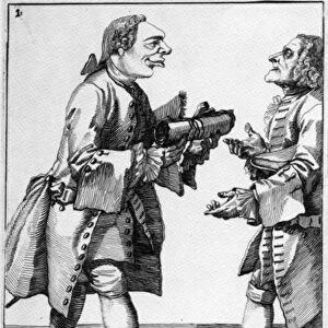 Osterreich and the Cavaliere Ghezzi, print made by Matthias Oesterreich, 1751 (engraving)
