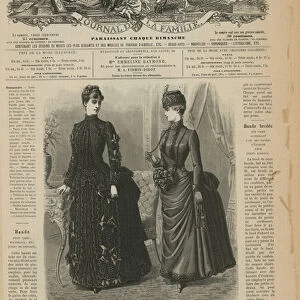 Page from La Mode Illustree, 1885 (engraving)
