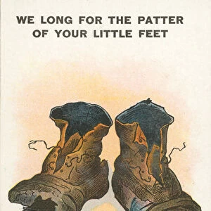 Pair of worn out boots (colour litho)
