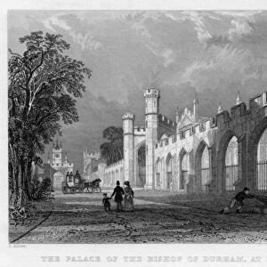 The Palace of the Bishop of Durham, at Bishop Auckland, , 1833 (engraving)