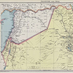 Palestine and Iraq (colour litho)