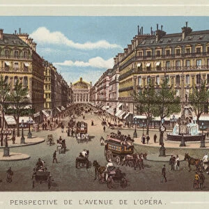 Perspective De L Avenue De L Opera (colour litho)