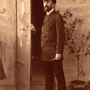 Portrait of the artist Vasily Dmitrievich Polenov (Vassili Dmitrievich Polenov) (1844-1927). Albumin Photo, 1884. State Tretiakov Gallery, Moscow