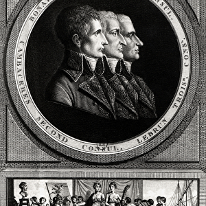 Portrait of the Three Consuls of the Republic, completed by Edme Bovinet (1767-1082)