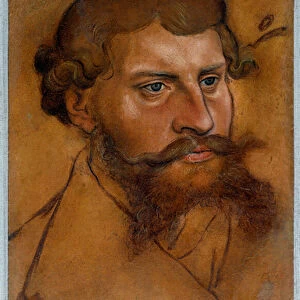 Portrait of Duke Ernest IV of Saxony, Prince of the Reform Drawing by Lucas Cranach