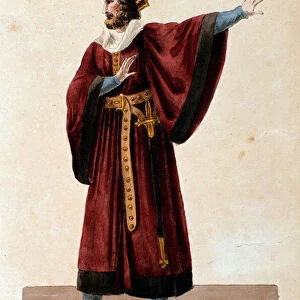 Portrait of Gaston interpreted by Lafargues in The Sicilian Vespers (I vespri siciliani