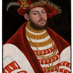 Portrait of John Frederick I, Elector of Saxony (1503-54), half-length (oil on panel)