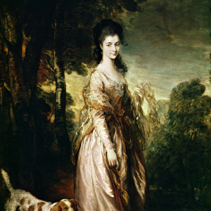 Portrait of Mrs. Lowndes-Stone (1758-1837) c. 1775 (oil on canvas)