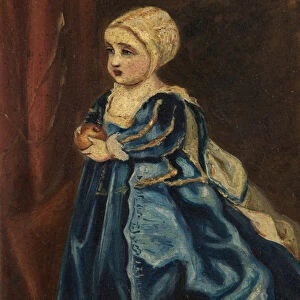 Portrait of a Princess, Daughter of King Charles I (oil on board)