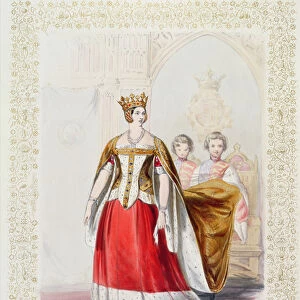 Portrait of Queen Victoria (colour litho)