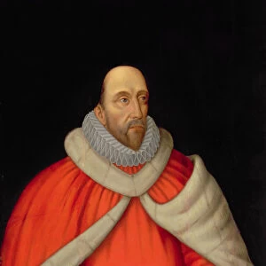 Portrait of Sir Edward Coke (1552-1634) 1587 (oil on panel)
