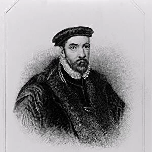 Portrait of Sir Nicholas Bacon (1510-1579) from Lodges British Portraits
