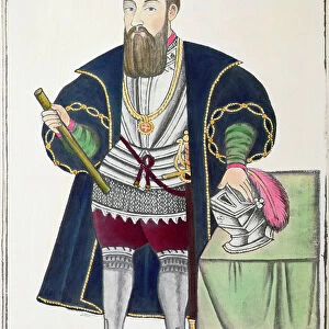 Portrait of Vasco de Gama (gouache on paper)