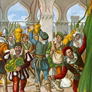 The Portuguese sacking the royal palace of Calicut