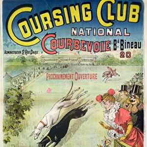 Poster advertising the opening of the Coursing Club at Courbevoie (litho)