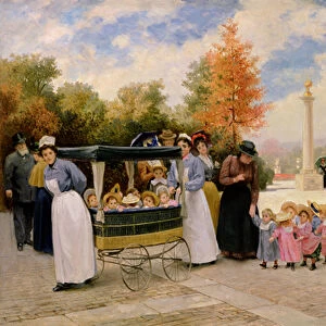 Promenade des Enfants (oil on canvas)