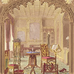 Pugins Gothic Furniture, by Augustus Charles Pugin (1762-1832), published by R